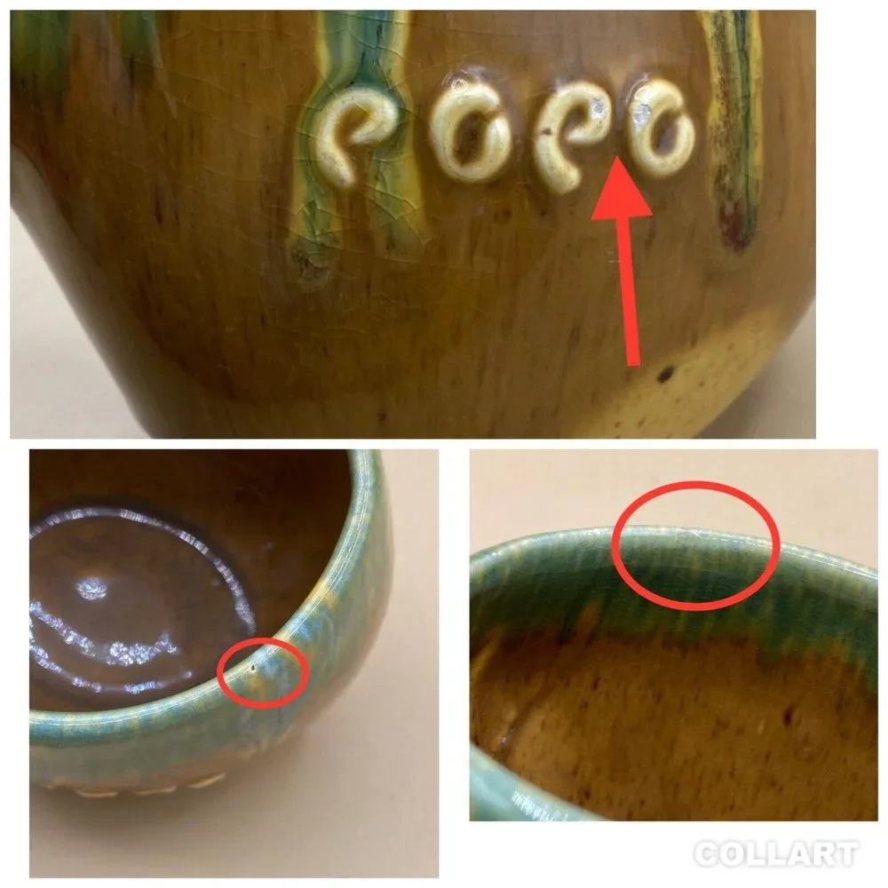 Vintage Popo Galsini Pasadena Gourdware Rare Tiki Mug Gourd Shaped 1950's